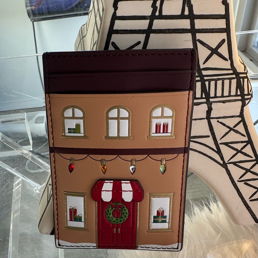 Kate Spade Oh What Fun Gingerbread House Small Slim Cardholder